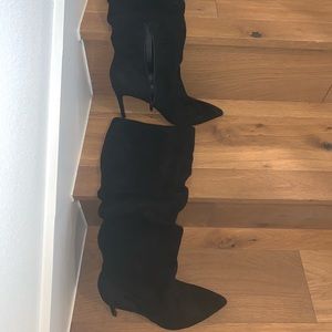 Aldo black mid knee boots